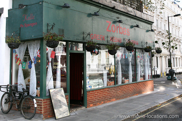 About Time film location: Zorba, Leinster Gardens, Bayswater, London W2