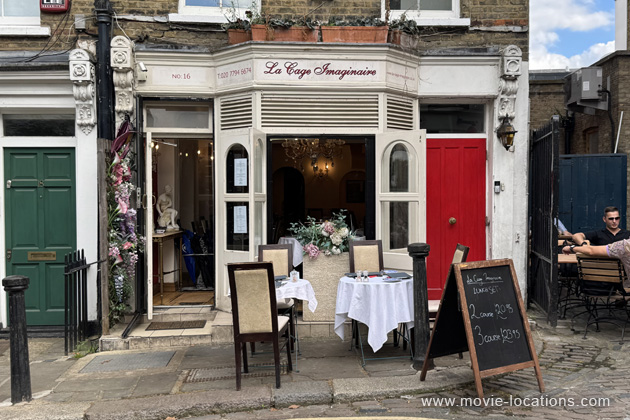 Bridget Jones: Mad About The Boy film location: La Cage Imaginaire, Hampstead, London NW3