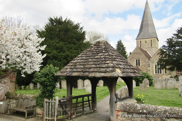 Bridget Jones: The Edge Of Reason film location: St James Church, Shere, Surrey