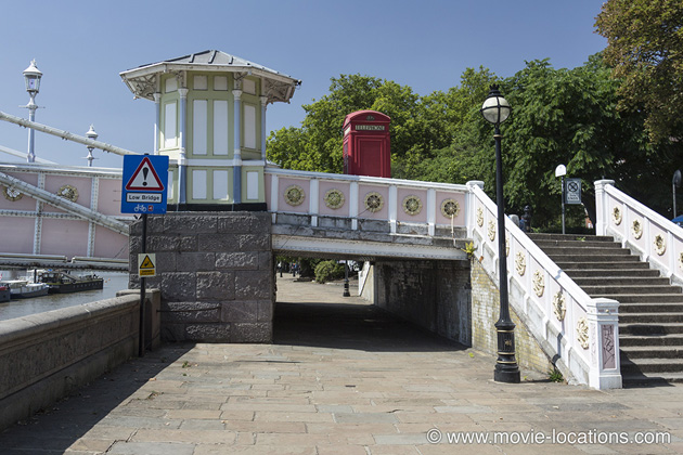 A Clockwork Orange film location: Albert Bridge, Chelsea Embankment, London SW3