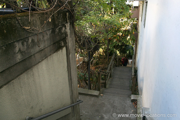 Dark Passage film location: Filbert Street Steps, San Francisco