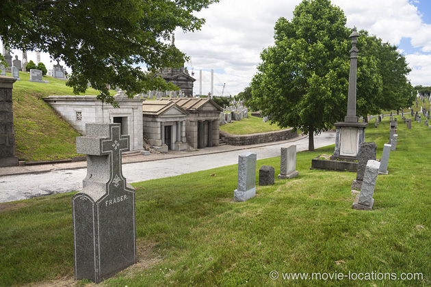 The Godfather film location: Calvary Cemetery, Greenpoint Avenue, Queens