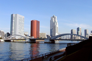 Godzilla filming location: Kachidoki Bridge, Tokyo