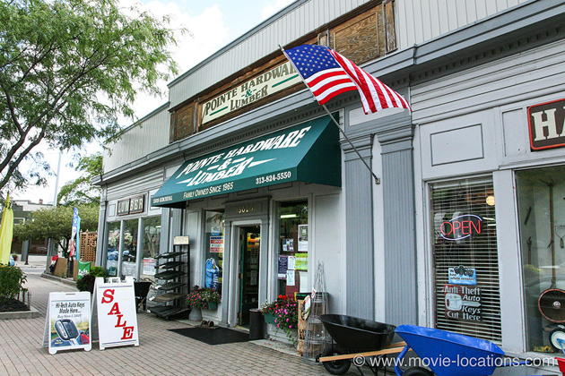 Gran Torino location: Pointe Hardware and Lumber, Kercheval Avenue, Grosse Pointe Park, Detroit