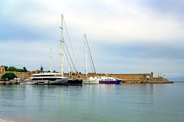 The Guns of Navarone film location: Kolona Harbour, Rhodes