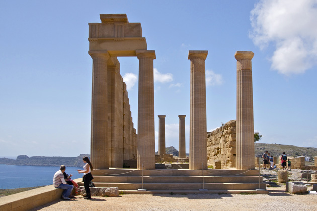 The Guns of Navarone film location: Lindos Acropolis, Rhodes