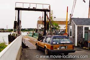Jaws filming location: Chappaquiddick Island Ferry, Martha's Vineyard, Massachusetts, Massachusetts
