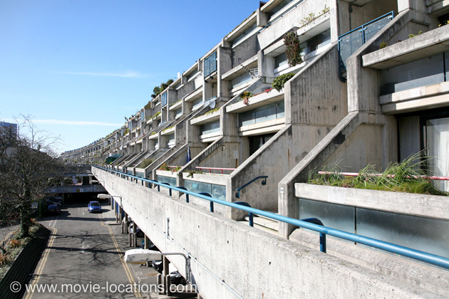 Kingsman: The Secret Service film location: Alexandra Road Estate, Rowley Way, South Hampstead NW8.