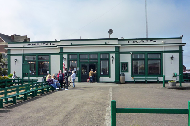 The Majestic film location: Skunk Train station, Fort Bragg, Northern California
