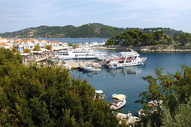 Mamma Mia location: the harbour: Skiathos, Greece
