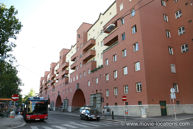 The Night Porter filming location: Karl-Marx-Hof, Boschstrasse, Vienna