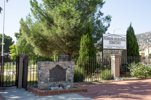 Plan 9 From Outer Space film location: San Fernando Pioneer-Memorial Cemetery, Bledsoe Street, Sylmar, California