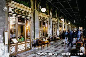 The Talented Mr Ripley film location: Cafe Florian, Piazza San Marco, Venice, Italy
