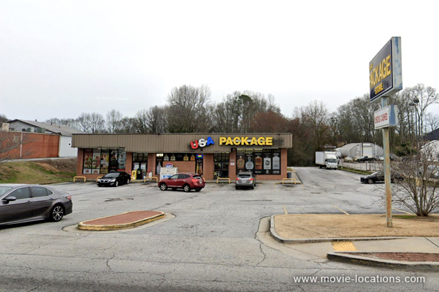 Weapons film location: USA Package, West Avenue SW, Conyers, Georgia
