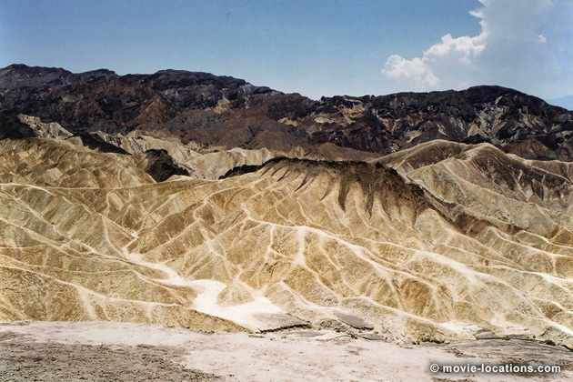 Zabriskie Point film location: Zabriskie Point, Death Valley, California